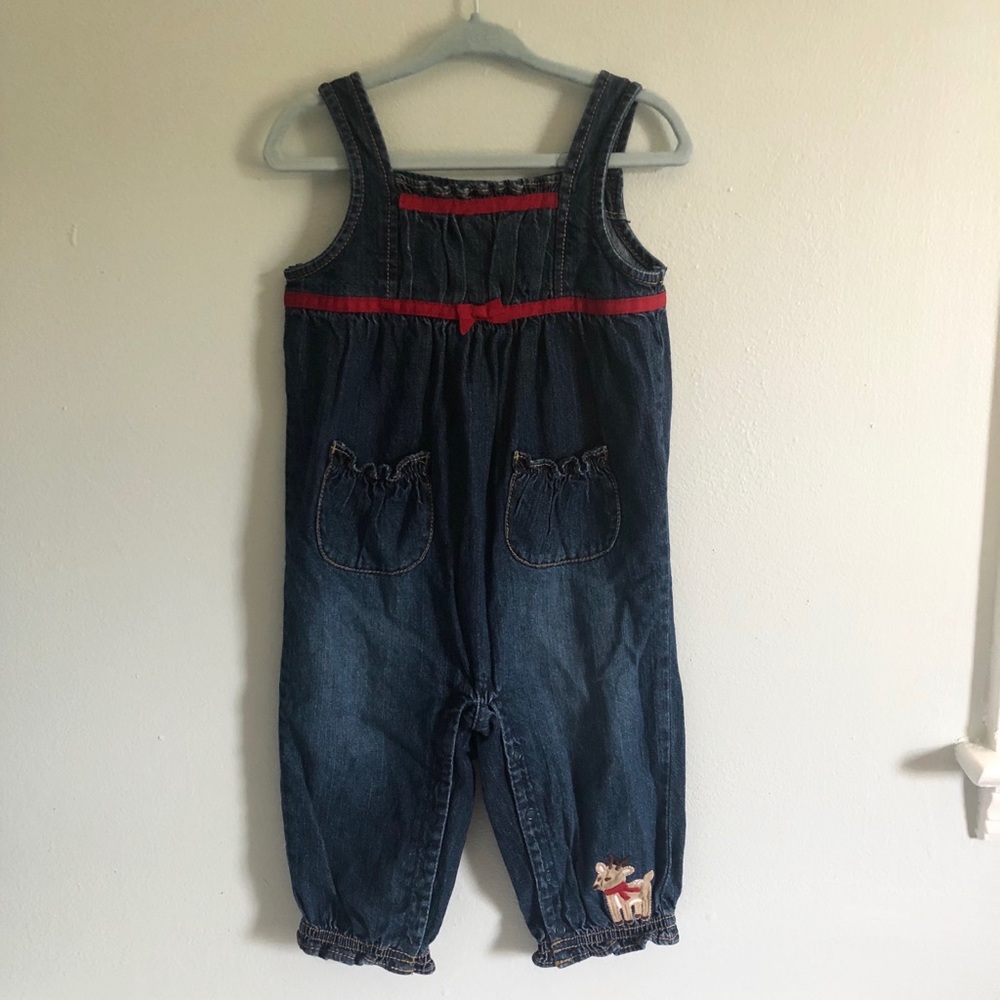 12-18M Gymboree Christmas overalls